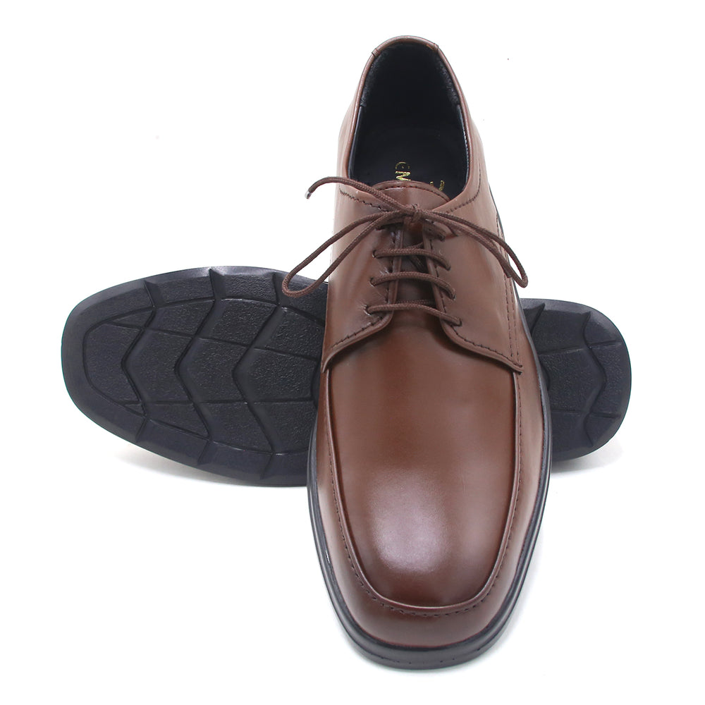 Eminent Elegant Synthetic Leather - Lace-up Formal Shoes - Mustard, Men's Formal Shoes, Eminent, Chase Value