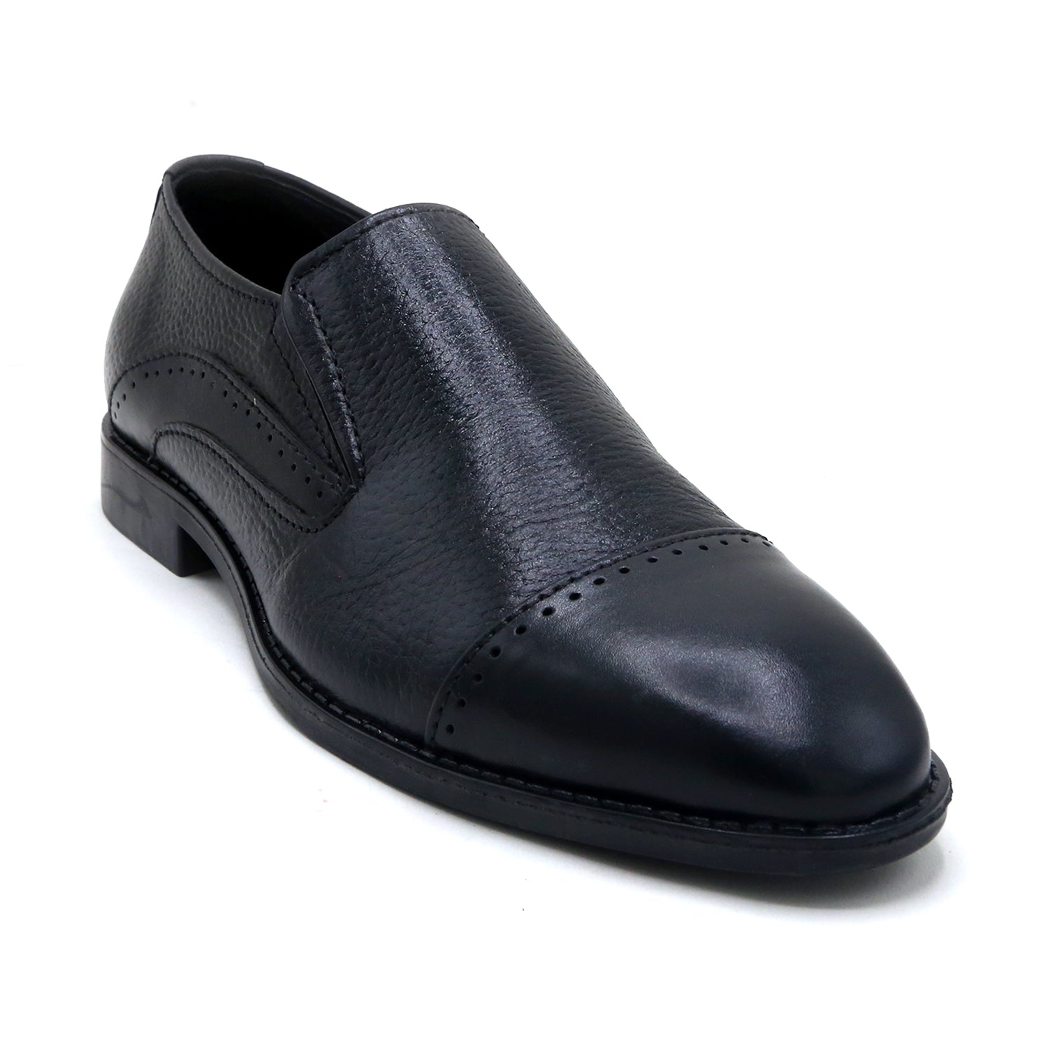 Eminent Comfortable Slip-On Leather Moccasins - Black, Men's Formal Shoes, Eminent, Chase Value