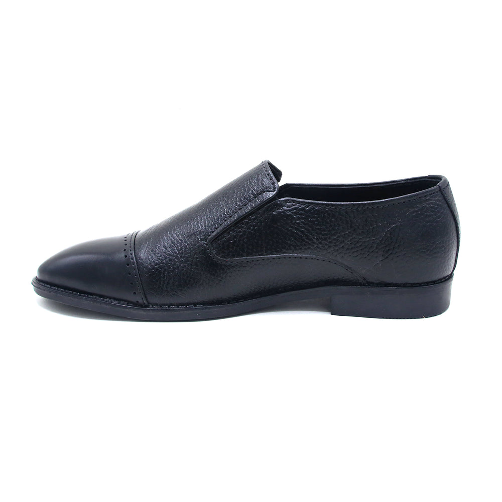 Eminent Comfortable Slip-On Leather Moccasins - Black, Men's Formal Shoes, Eminent, Chase Value