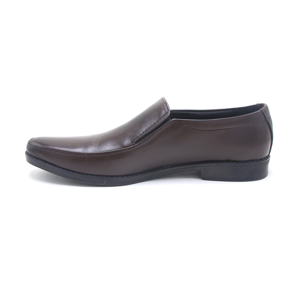 Eminent Comfortable Slip-On Leather Moccasins - Coffee, Men's Formal Shoes, Eminent, Chase Value