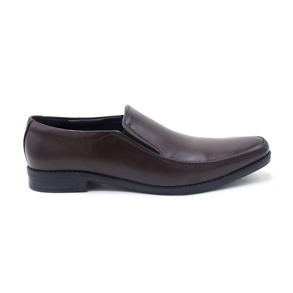 Eminent Comfortable Slip-On Leather Moccasins - Coffee, Men's Formal Shoes, Eminent, Chase Value