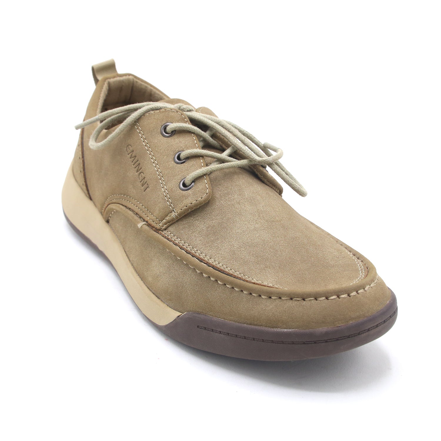 Eminent Square Toe - Lace-Ups -Comfort Insole Causal Shoes - Beige, Men's Casual Shoes, Eminent, Chase Value