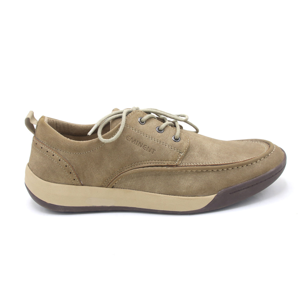 Eminent Square Toe - Lace-Ups -Comfort Insole Causal Shoes - Beige, Men's Casual Shoes, Eminent, Chase Value