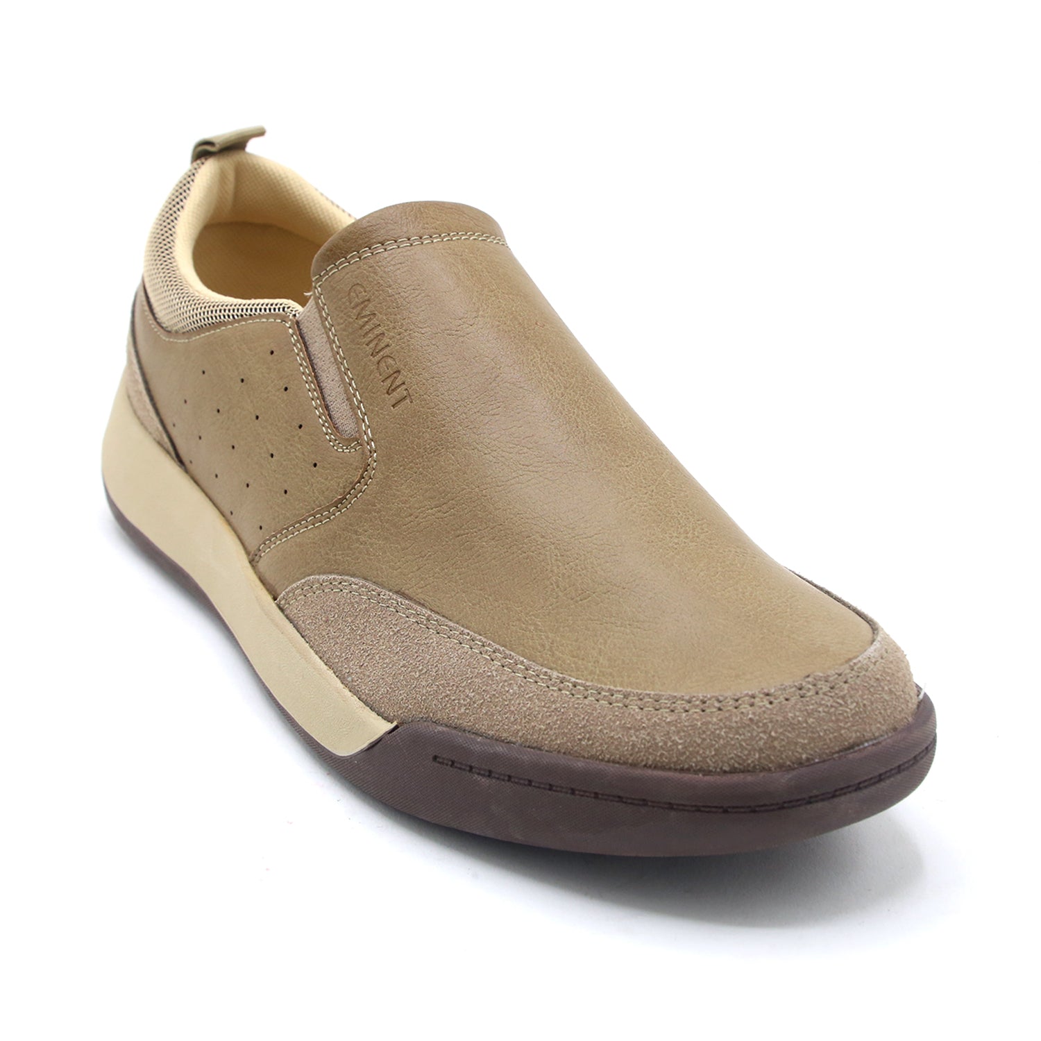 Eminent Round Toe - Slip-On Casual Shoes - Beige, Men's Casual Shoes, Eminent, Chase Value