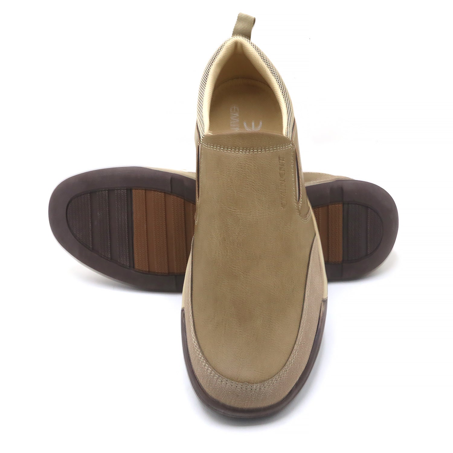 Eminent Round Toe - Slip-On Casual Shoes - Beige, Men's Casual Shoes, Eminent, Chase Value