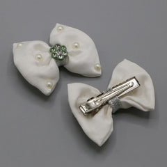 Girls Azadi Hair Clip 2 Pcs - White