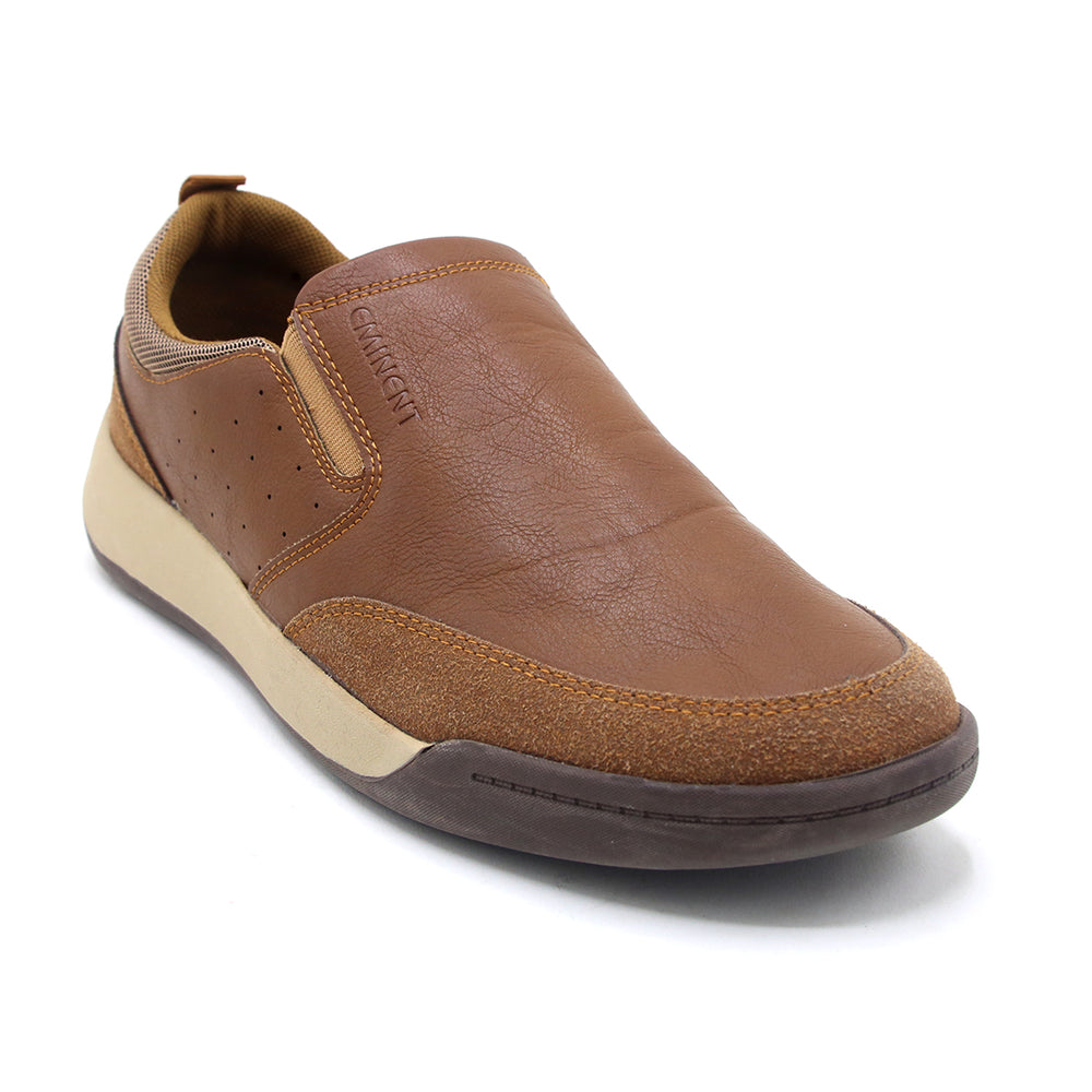 Eminent Round Toe - Slip-On Casual Shoes - Brown, Men's Casual Shoes, Eminent, Chase Value