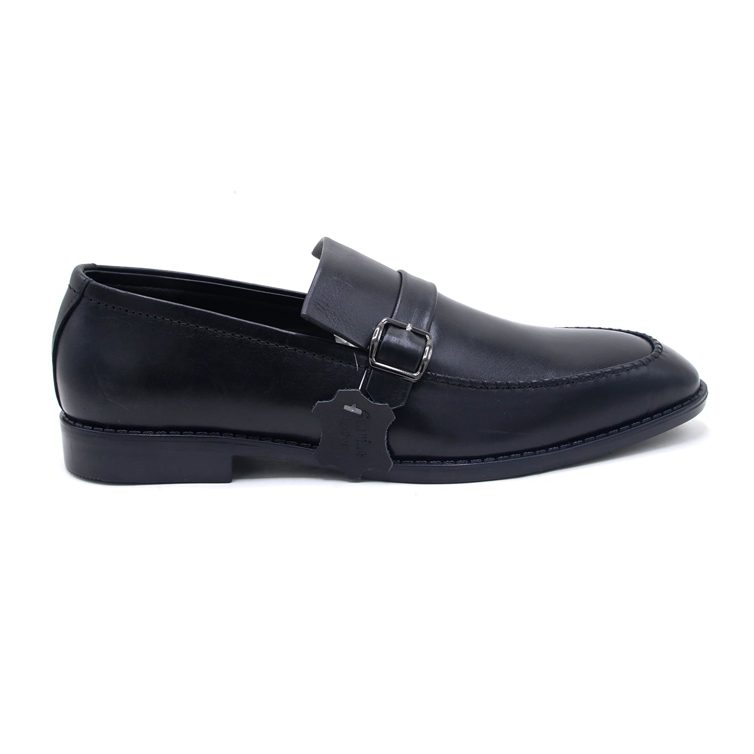 Eminent Comfortable Slip-On Leather Moccasins  - Black, Men's Formal Shoes, Eminent, Chase Value