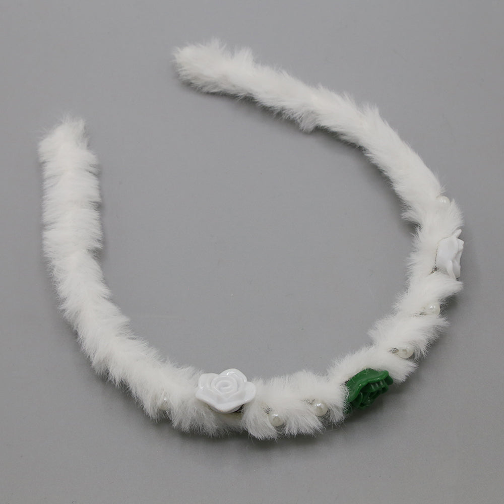 Girls Azadi Hair Band - White, Girls Hair Accessories, Chase Value, Chase Value
