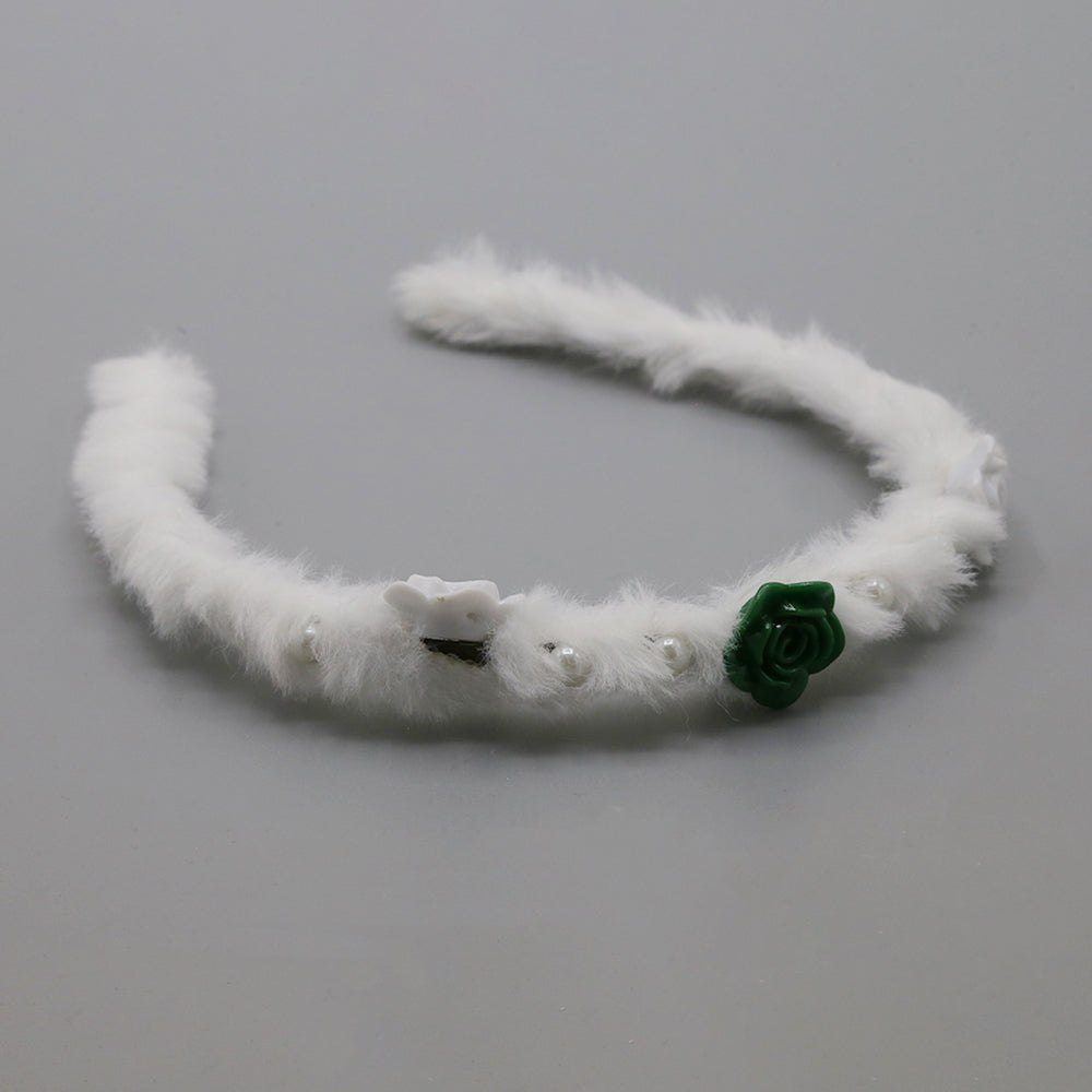 Girls Azadi Hair Band - White, Girls Hair Accessories, Chase Value, Chase Value