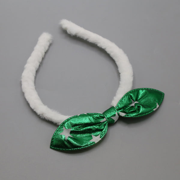 Girls Azadi Hair Band - Green & White