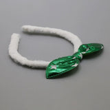 Girls Azadi Hair Band - Green & White, Girls Hair Accessories, Chase Value, Chase Value