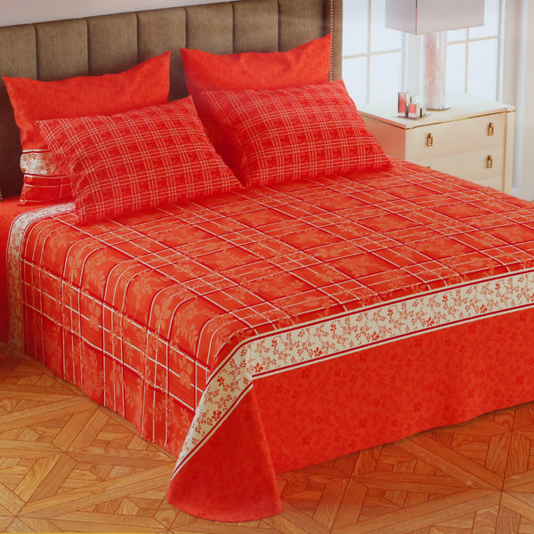 Double Bedsheet 5pcs Set - CC5, Double Size Bed Sheet, Chase Value, Chase Value