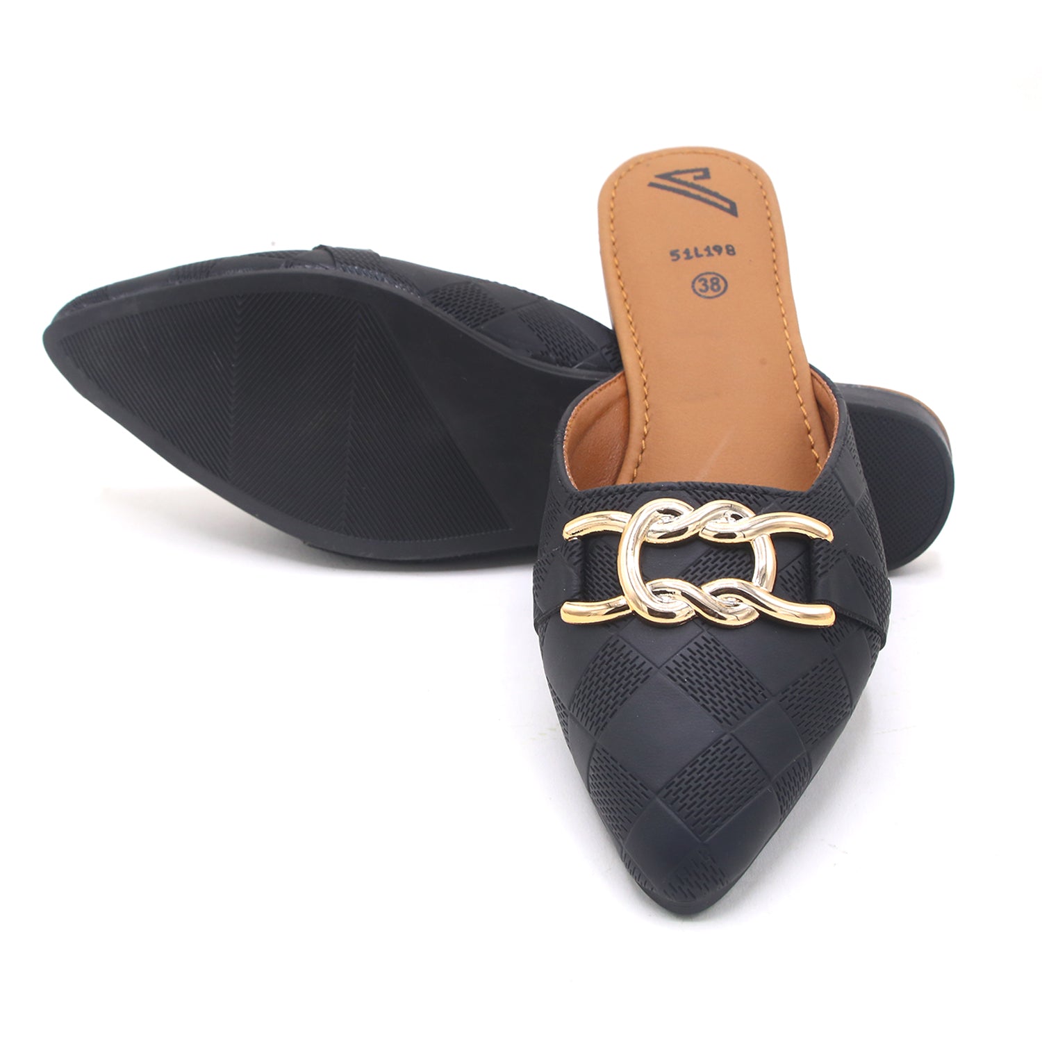 Women's Backless Pump - Black, Women Backless Pumps, Chase Value, Chase Value