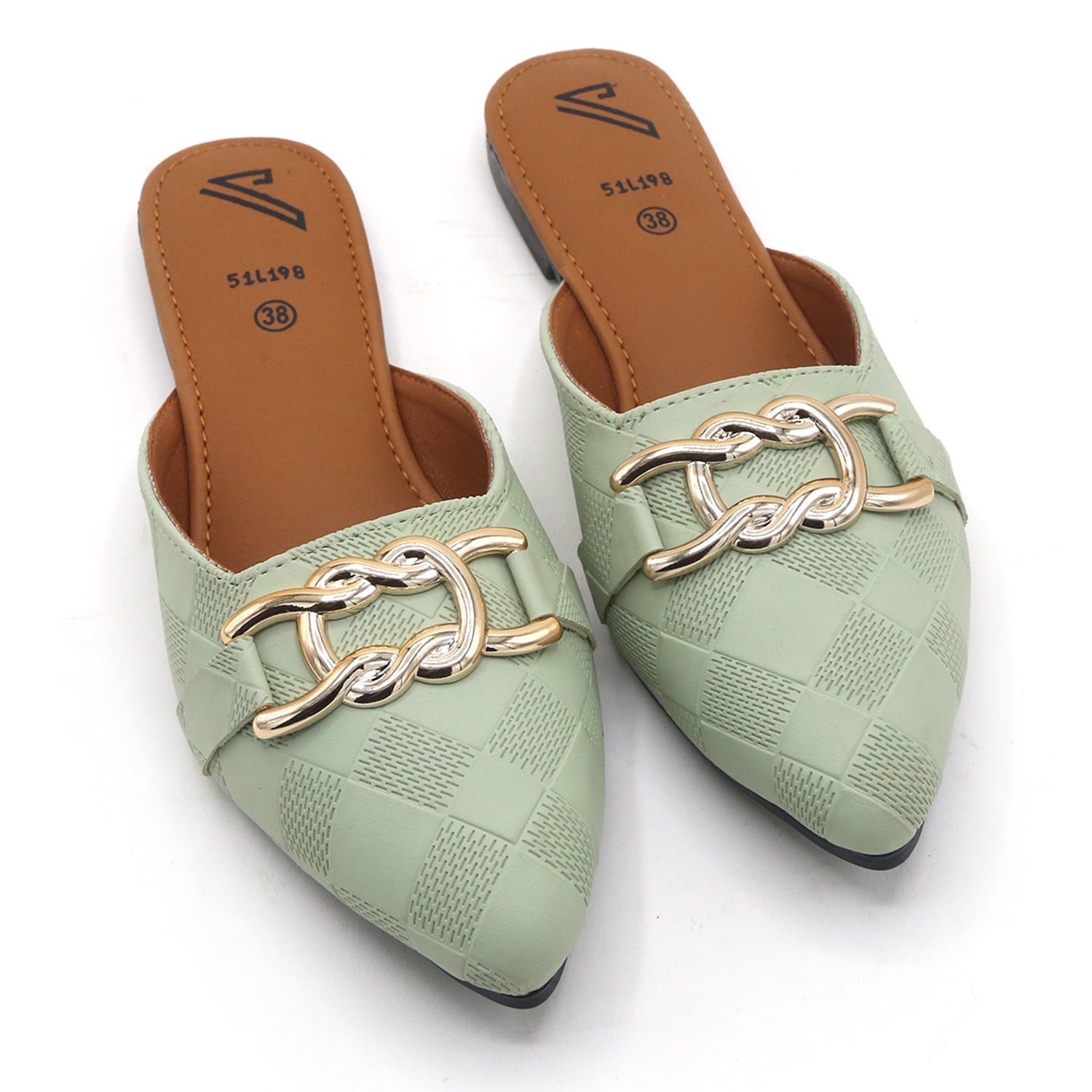 Women's Backless Pump - Green, Women Backless Pumps, Chase Value, Chase Value