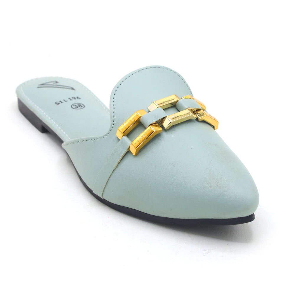 Valuable Women's Backless Pump - Light Green, Women Backless Pumps, Chase Value, Chase Value