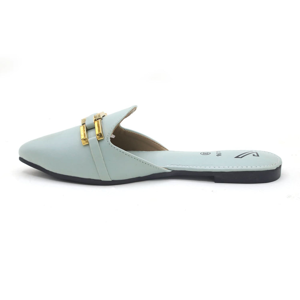 Valuable Women's Backless Pump - Light Green, Women Backless Pumps, Chase Value, Chase Value