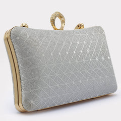 Bridal Clutch - Silver, Women Clutches, Chase Value, Chase Value
