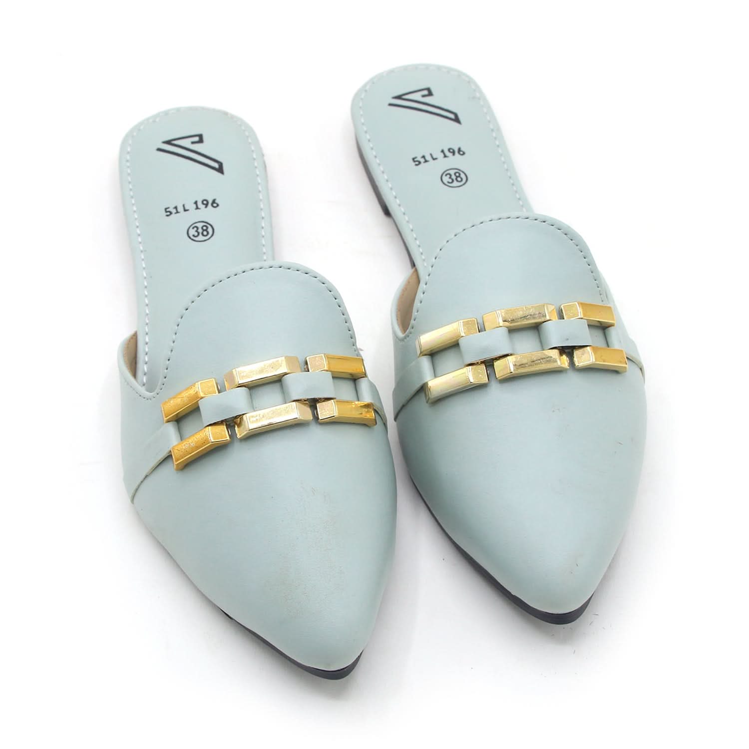 Valuable Women's Backless Pump - Light Green, Women Backless Pumps, Chase Value, Chase Value