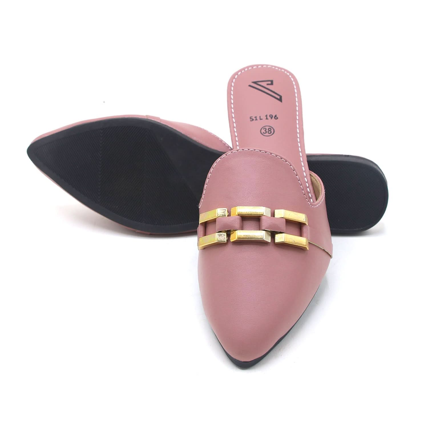 Valuable Women's Backless Pump - Peach, Women Backless Pumps, Chase Value, Chase Value