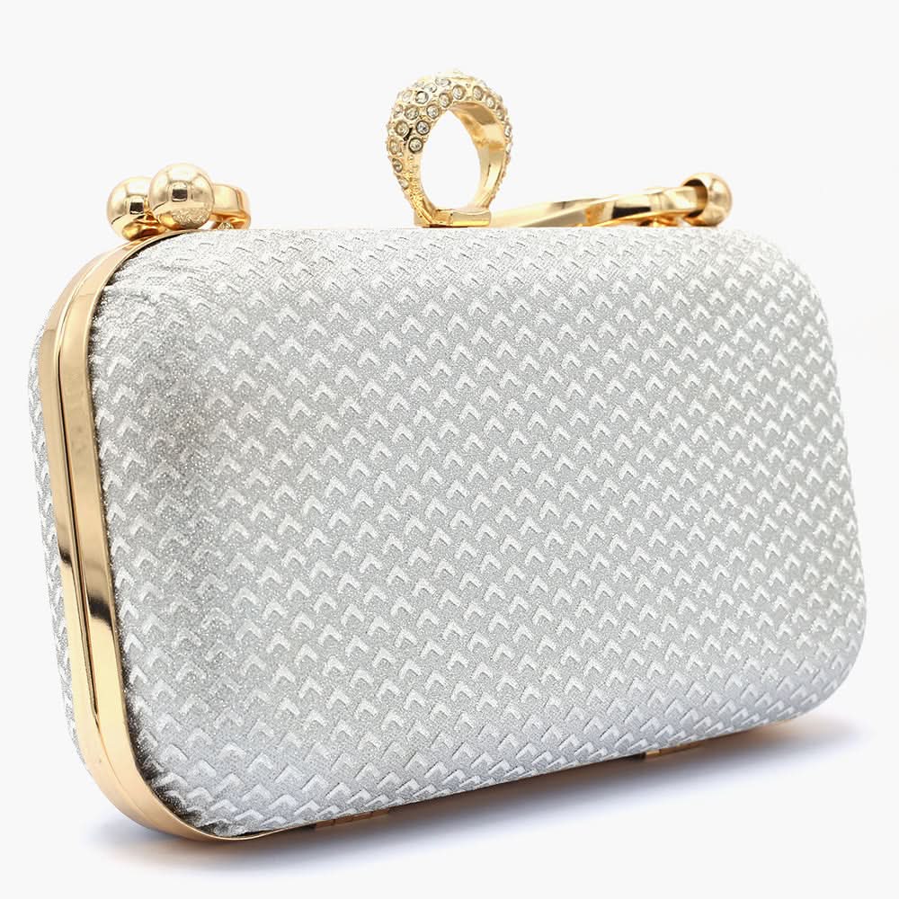 Bridal Clutch - Silver, Women Clutches, Chase Value, Chase Value