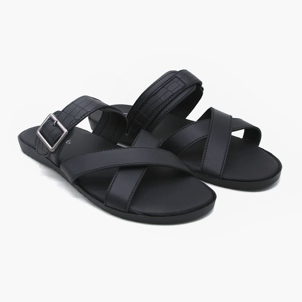 Men's Slipper - Black, Men's Slippers, Chase Value, Chase Value