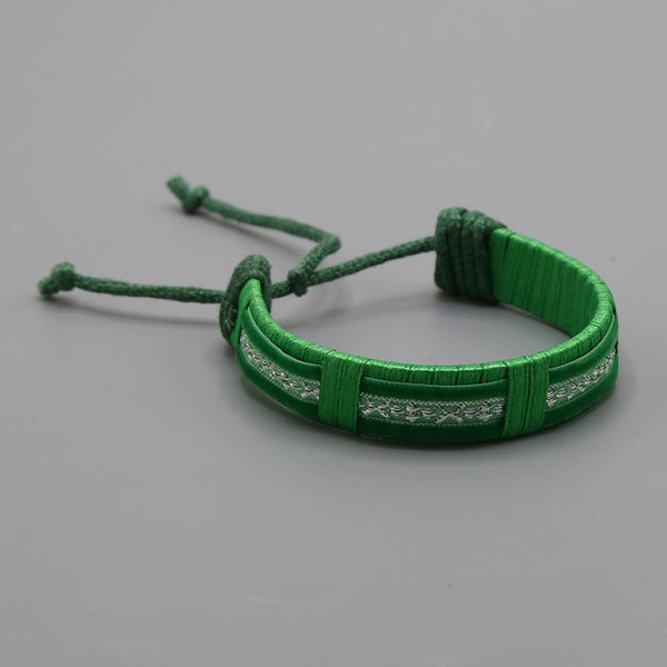 Independence Day Girls Hand Band - Silver & Green