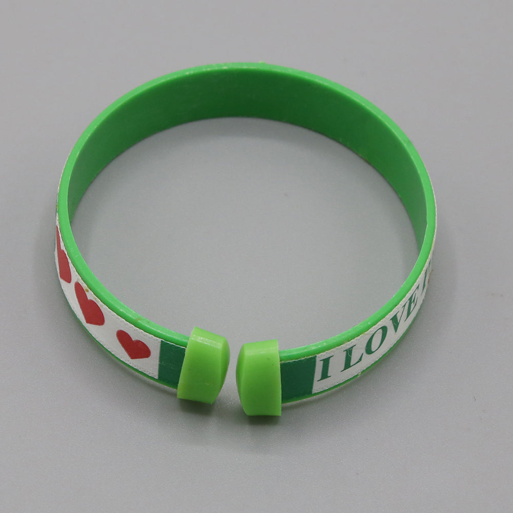Independence Day Girls Hand Band - Green & White, Girls Bangles & Bracelet, Chase Value, Chase Value
