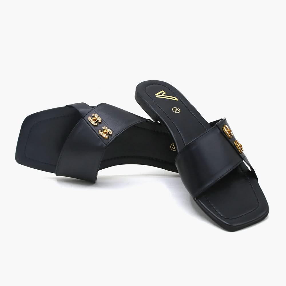 Women's Slipper - Black, Women Slippers, Chase Value, Chase Value
