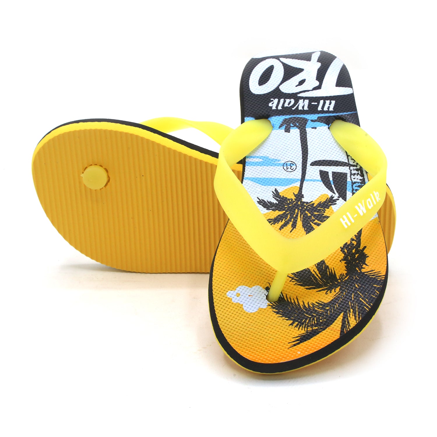 Boys Flip Flop Slipper - Yellow, Boys Slippers, Chase Value, Chase Value