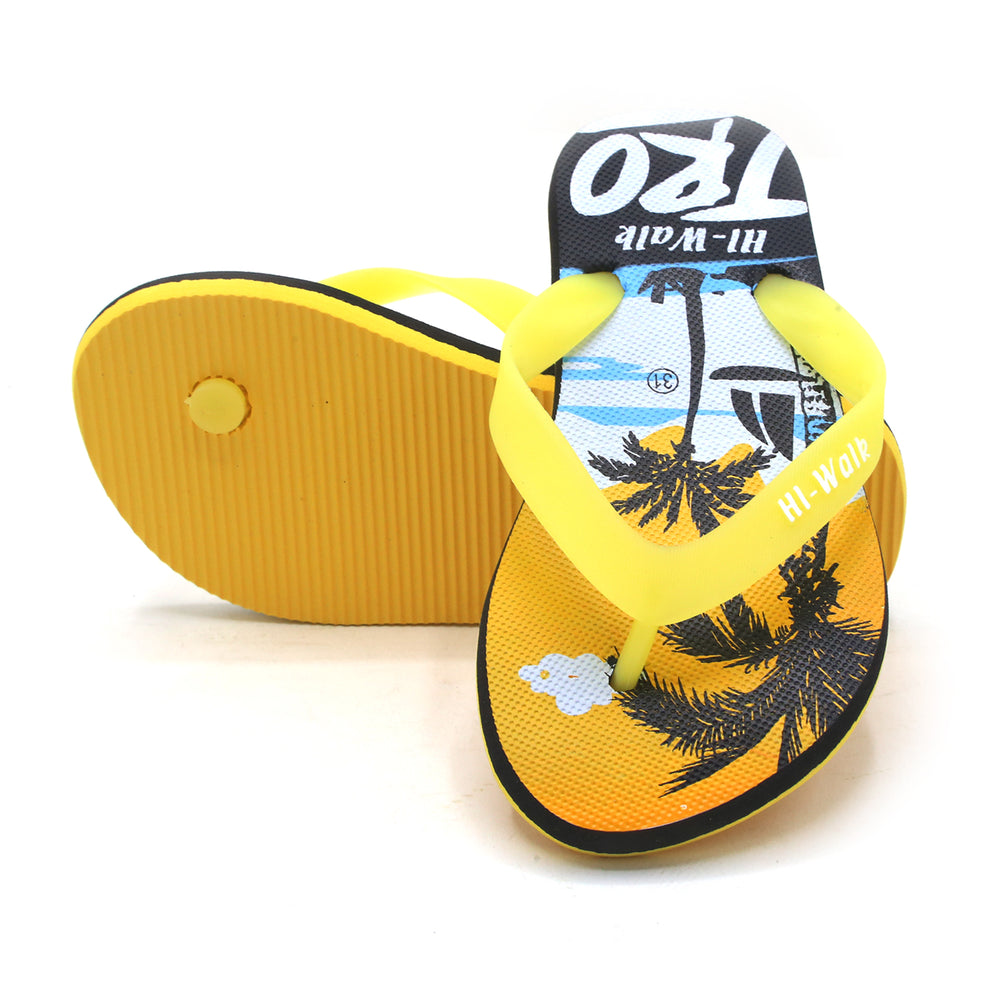 Boys Flip Flop Slipper - Yellow, Boys Slippers, Chase Value, Chase Value