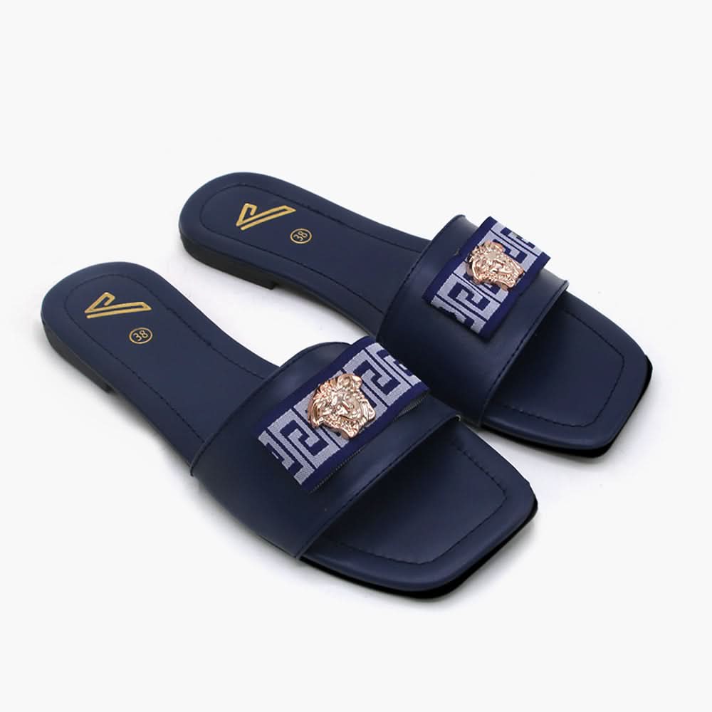 Women's Slipper - Navy Blue, Women Slippers, Chase Value, Chase Value