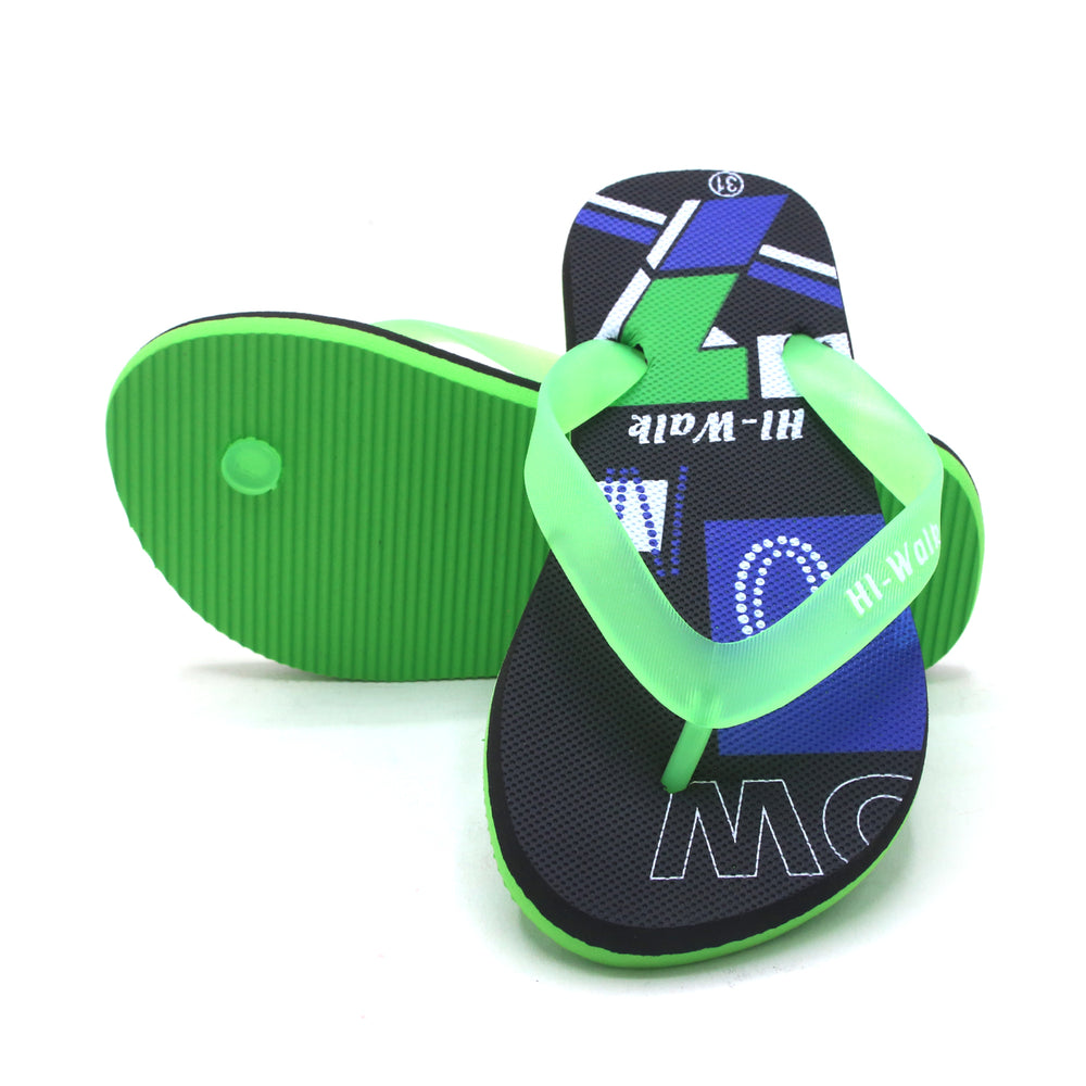 Boys Flip Flop Slipper - Green, Boys Slippers, Chase Value, Chase Value