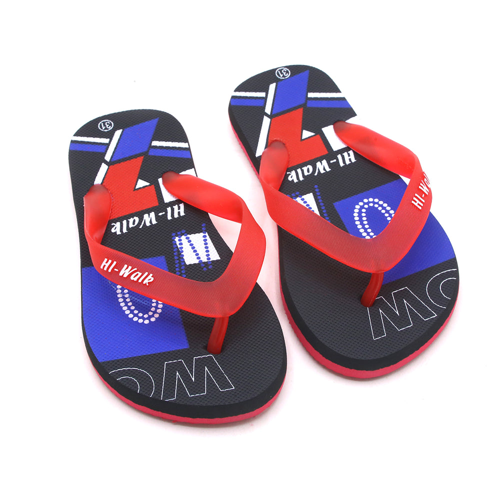 Boys Flip Flop Slipper - Red, Boys Slippers, Chase Value, Chase Value