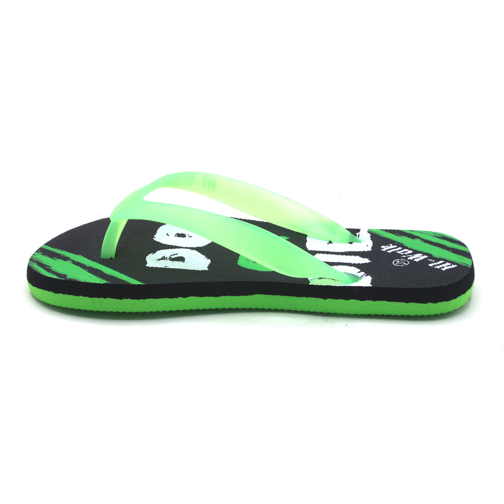 Boys Flip Flop Slipper - Green, Boys Slippers, Chase Value, Chase Value