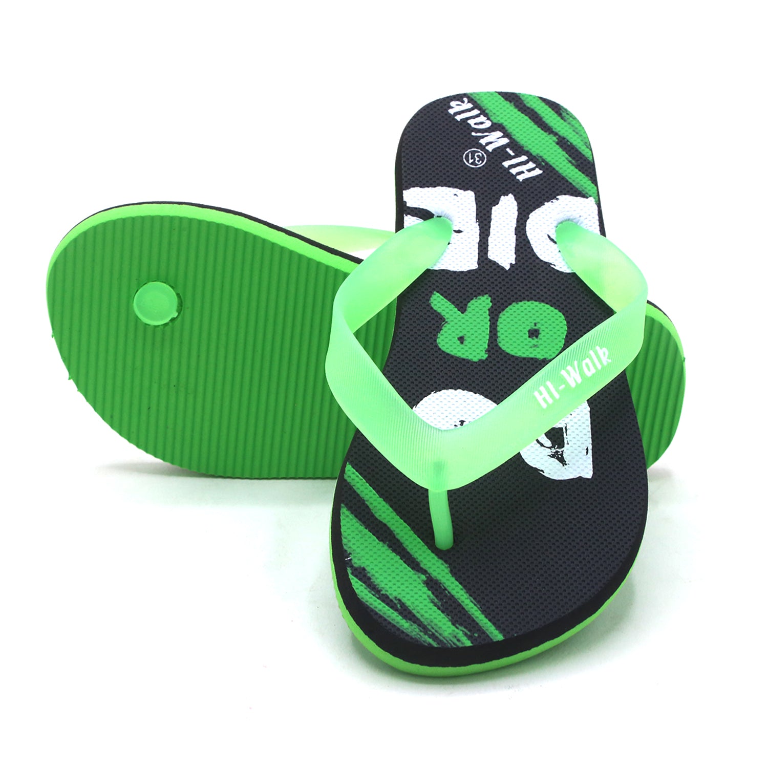 Boys Flip Flop Slipper - Green, Boys Slippers, Chase Value, Chase Value