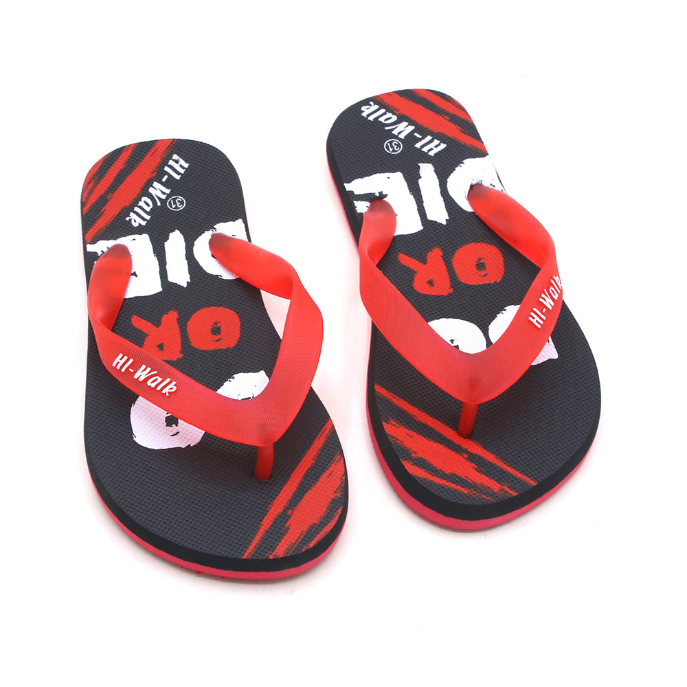 Boys Flip Flop Slipper - Red, Boys Slippers, Chase Value, Chase Value