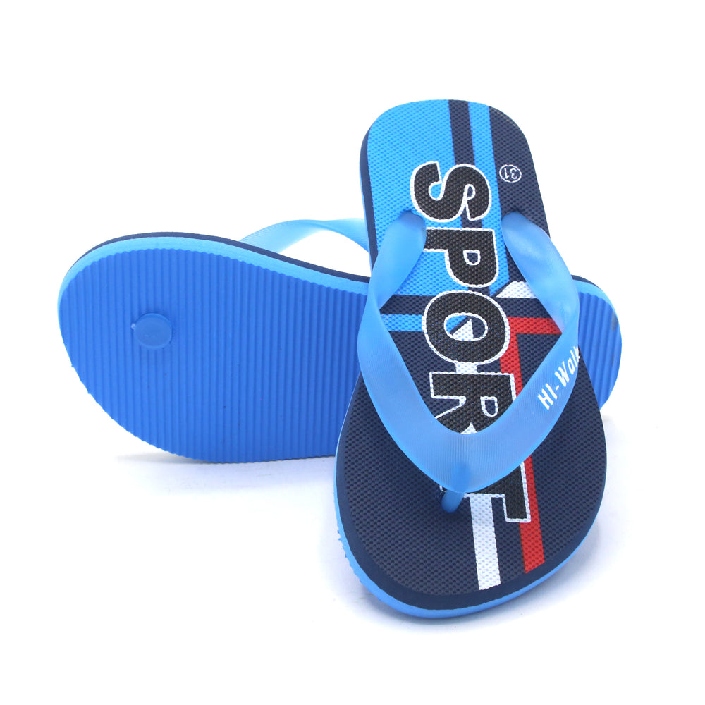 Boys Flip Flop Slipper - Blue, Boys Slippers, Chase Value, Chase Value