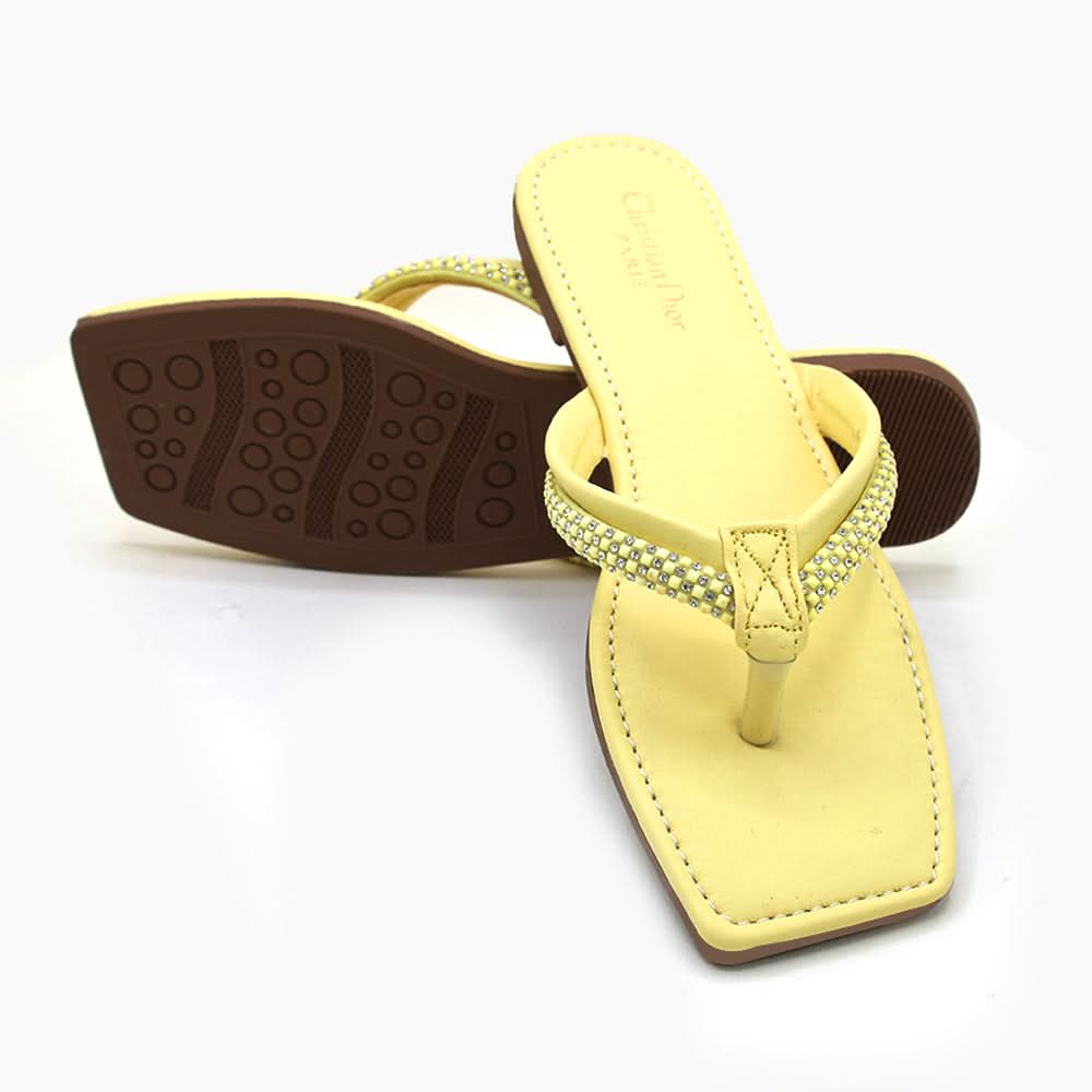 Women's Slipper - Yellow, Women Slippers, Chase Value, Chase Value