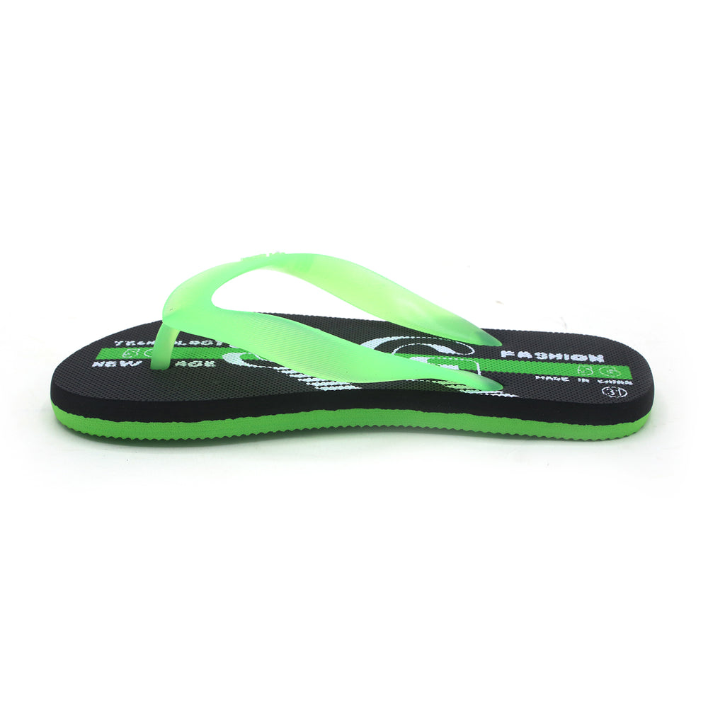 Boys Flip Flop Slipper - Green, Boys Slippers, Chase Value, Chase Value