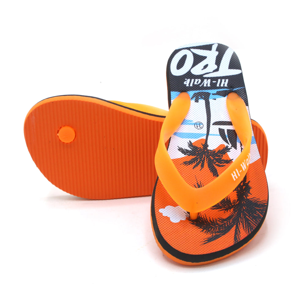 Boys Flip Flop Slipper - Orange, Boys Slippers, Chase Value, Chase Value