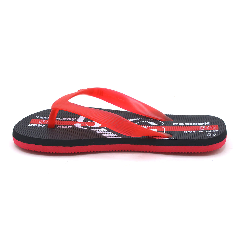 Boys Flip Flop Slipper - Red, Boys Slippers, Chase Value, Chase Value