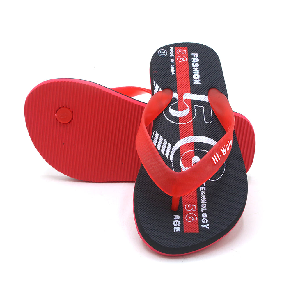 Boys Flip Flop Slipper - Red, Boys Slippers, Chase Value, Chase Value