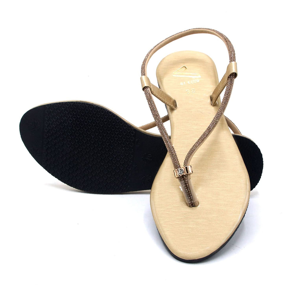 Women's Sandal - Golden, Women Sandals, Chase Value, Chase Value