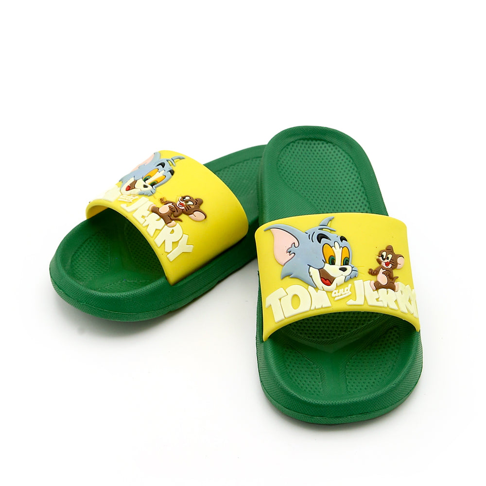 Boys Slider - Dark Green, Boys Slippers, Chase Value, Chase Value