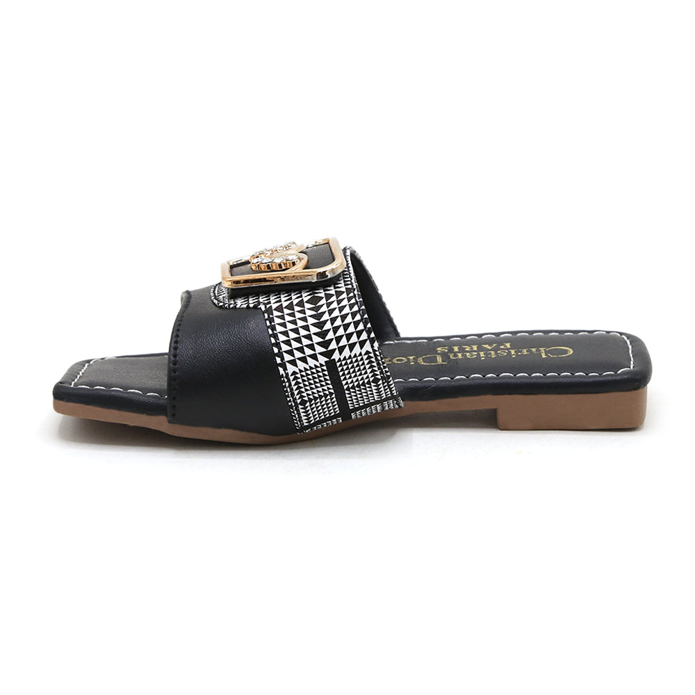 Girls Slipper - Black, Girls Slippers, Chase Value, Chase Value