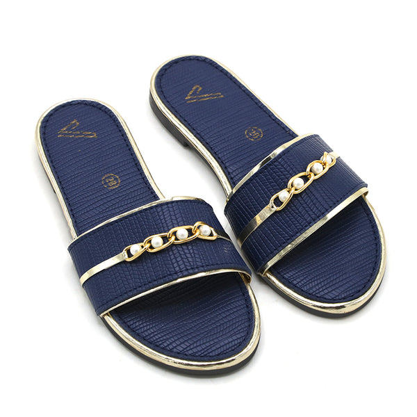 Girls Slipper - Navy Blue