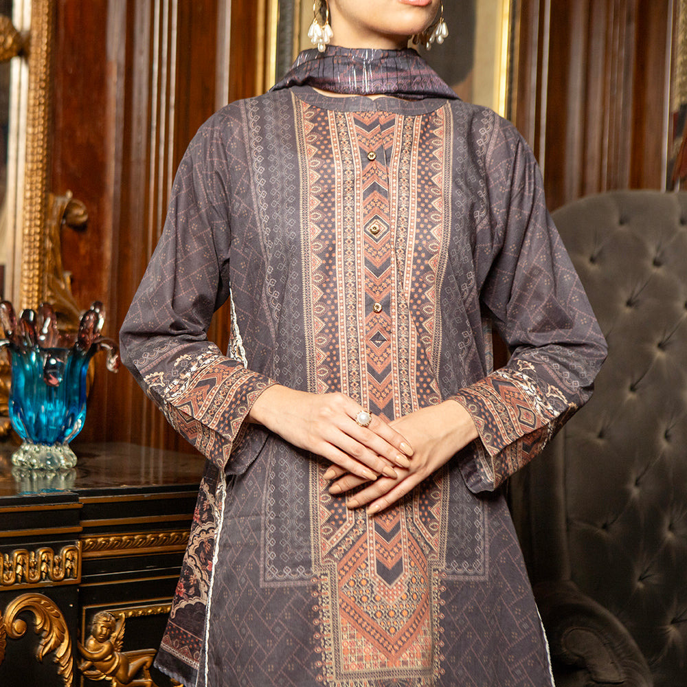 Eminent Cambric Printed Unstitched 3Pcs Suit - 5, Women, 3Pcs Shalwar Suit, Eminent, Chase Value
