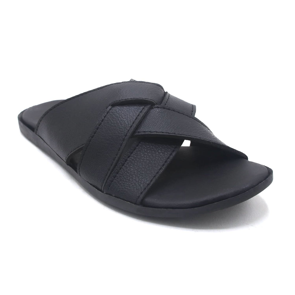 Men's Slipper - Black, Men's Slippers, Chase Value, Chase Value