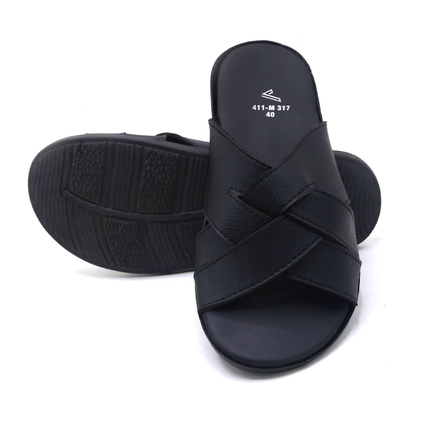 Men's Slipper - Black, Men's Slippers, Chase Value, Chase Value